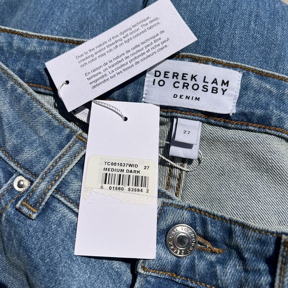 Derek Lam 10 Crosby Eden High Waist Jeans Blue Denim Straight Leg Size 27 NWT - Picture 4 of 9